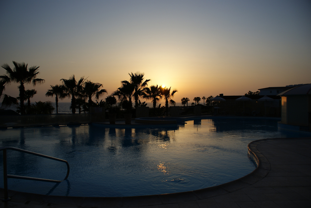 Sunset by the Pool