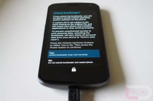 Unlock Galaxy Nexus Bootloader