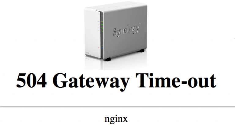 How to fix Synology 504 nginx time-out